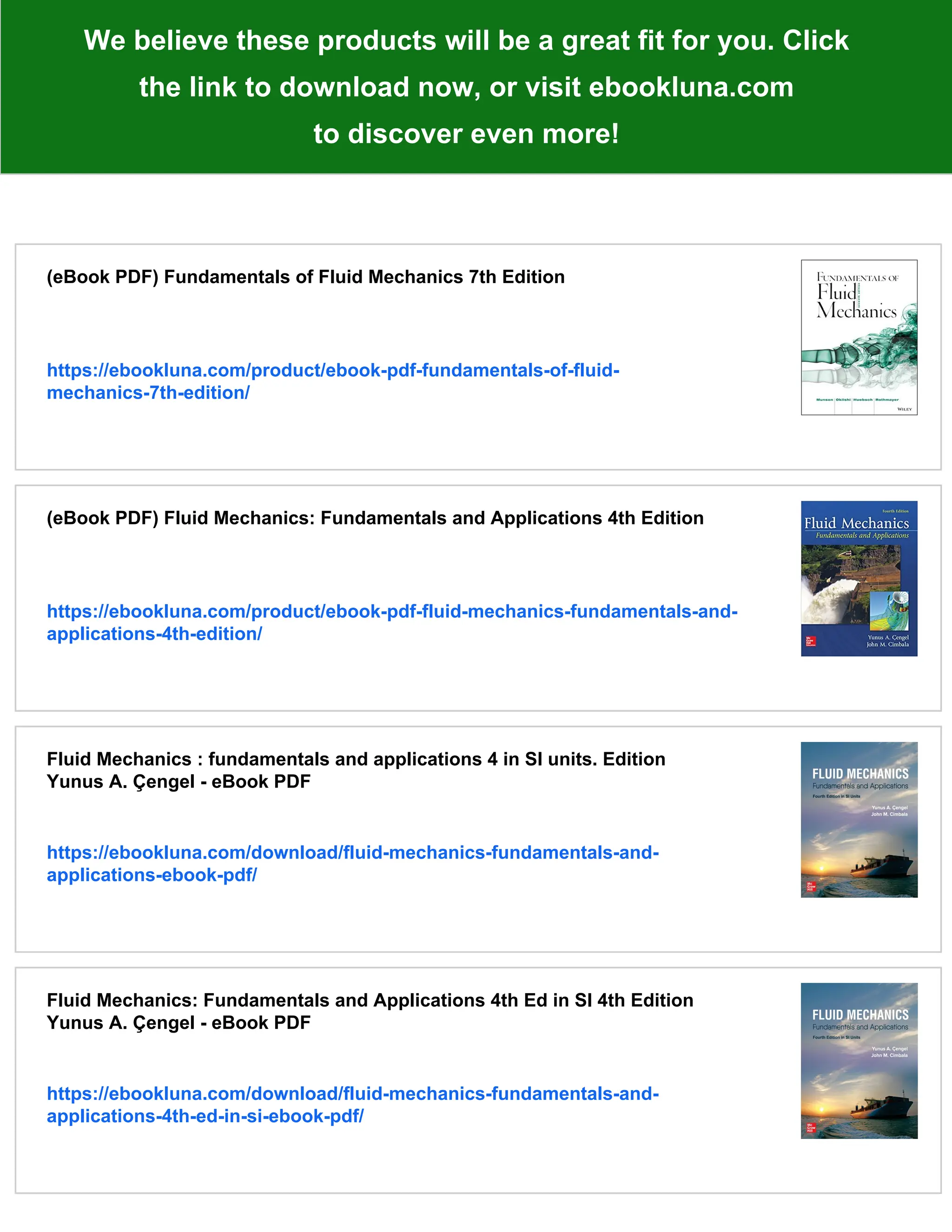 (eBook PDF) Munson, Young and Okiishi's Fundamentals of Fluid Mechanics ...