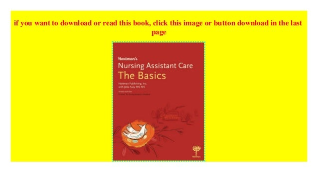 Hartman S Nursing Assistant Care The Basics 2018 Pdf