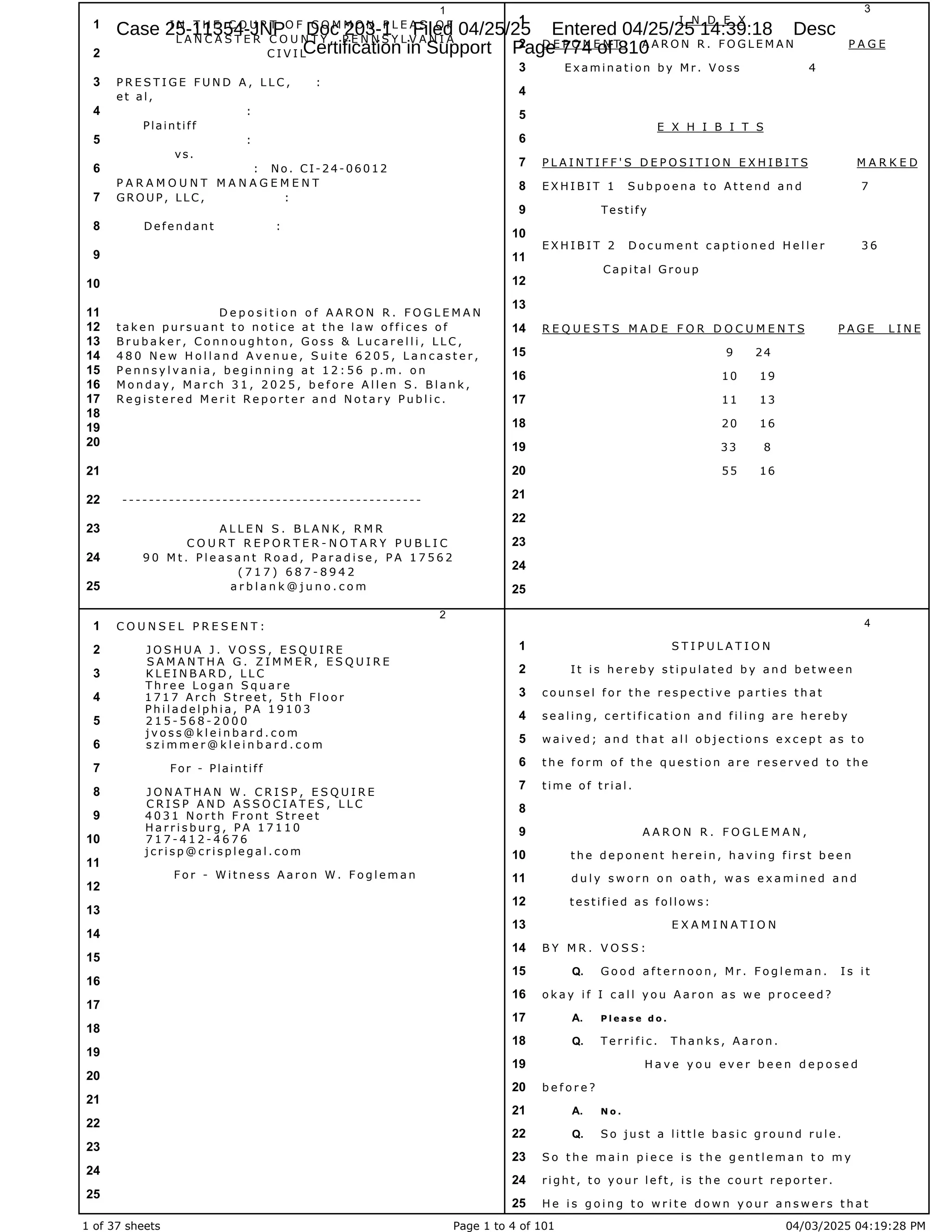 Daryl Heller Bankruptcy Court Filing (text messages and transcripts)