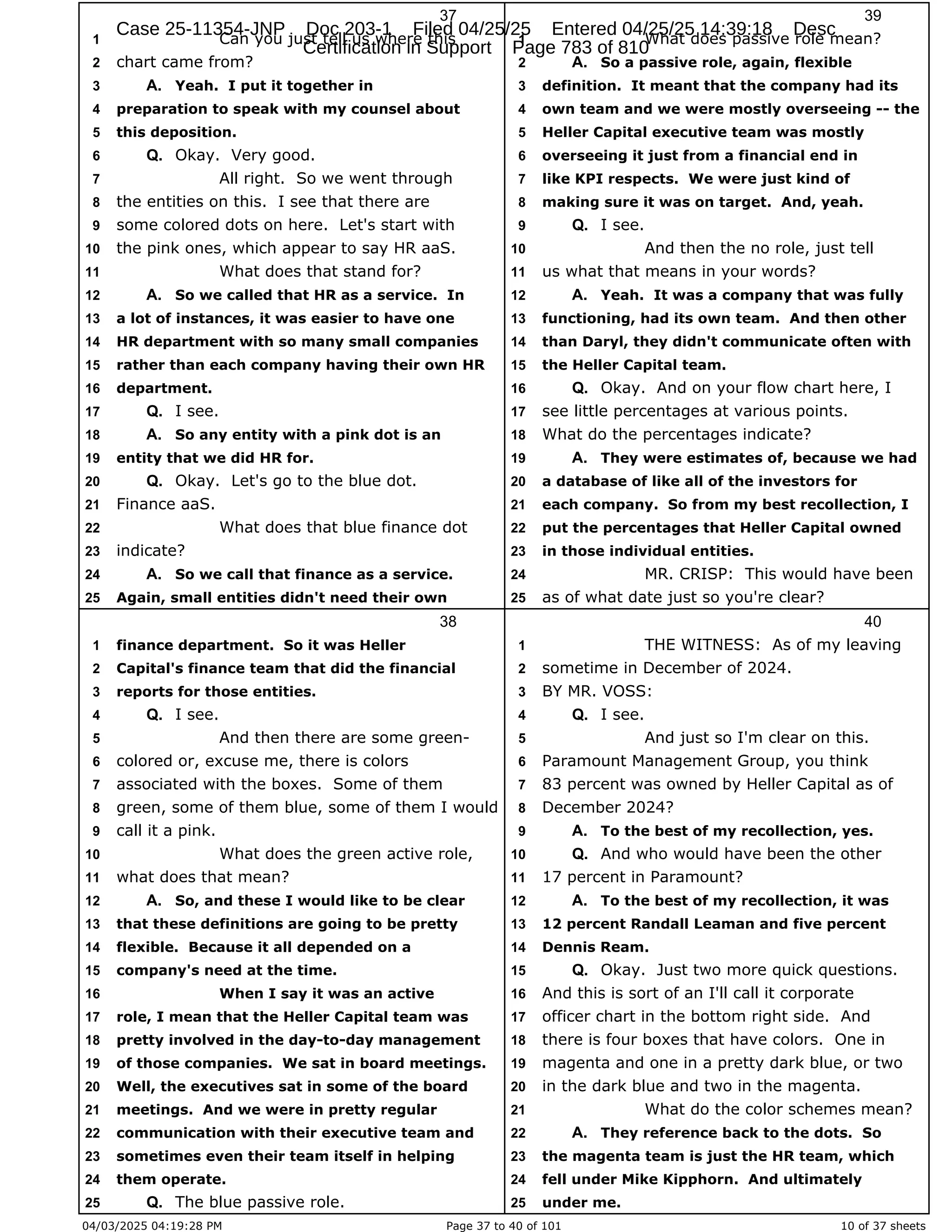 Daryl Heller Bankruptcy Court Filing (text messages and transcripts)