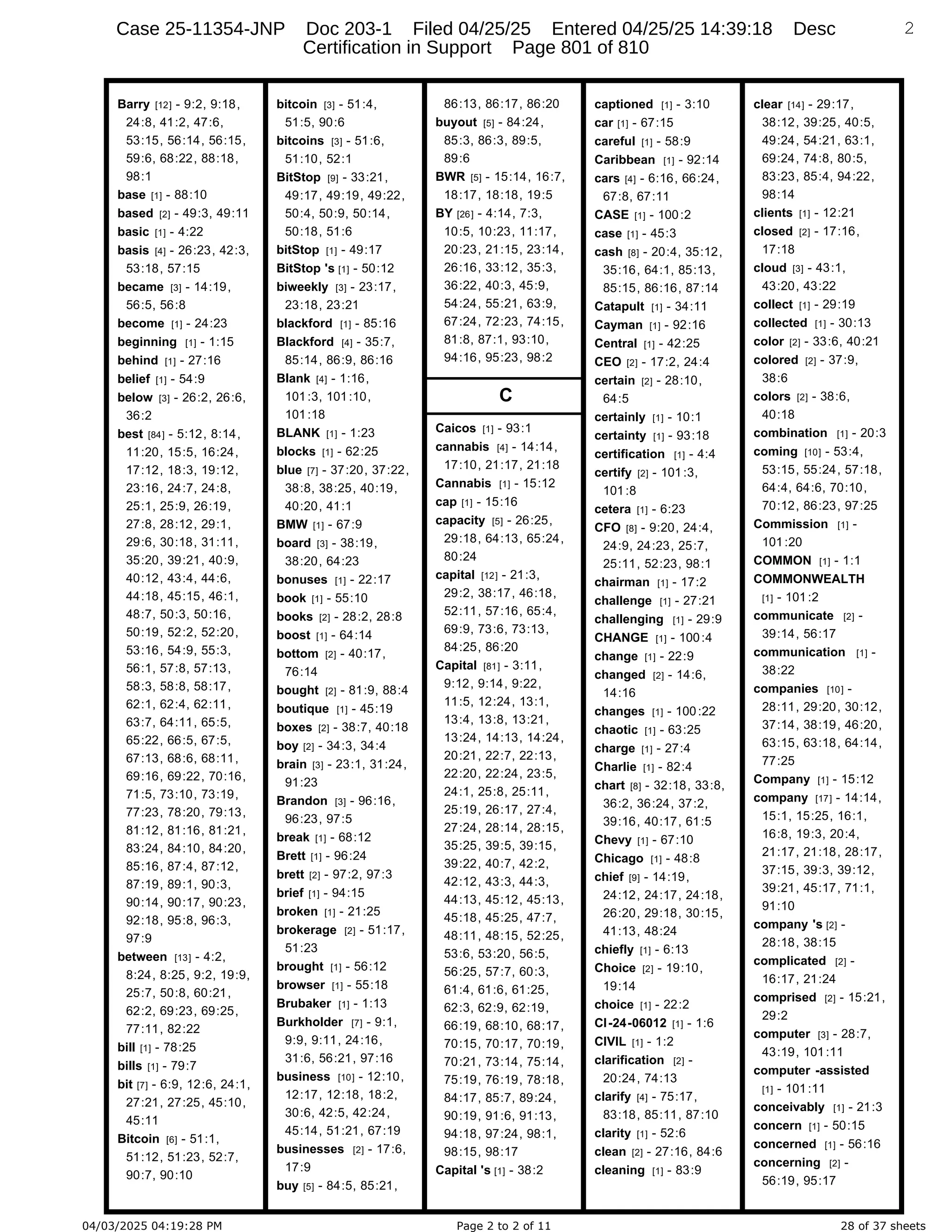 Daryl Heller Bankruptcy Court Filing (text messages and transcripts)