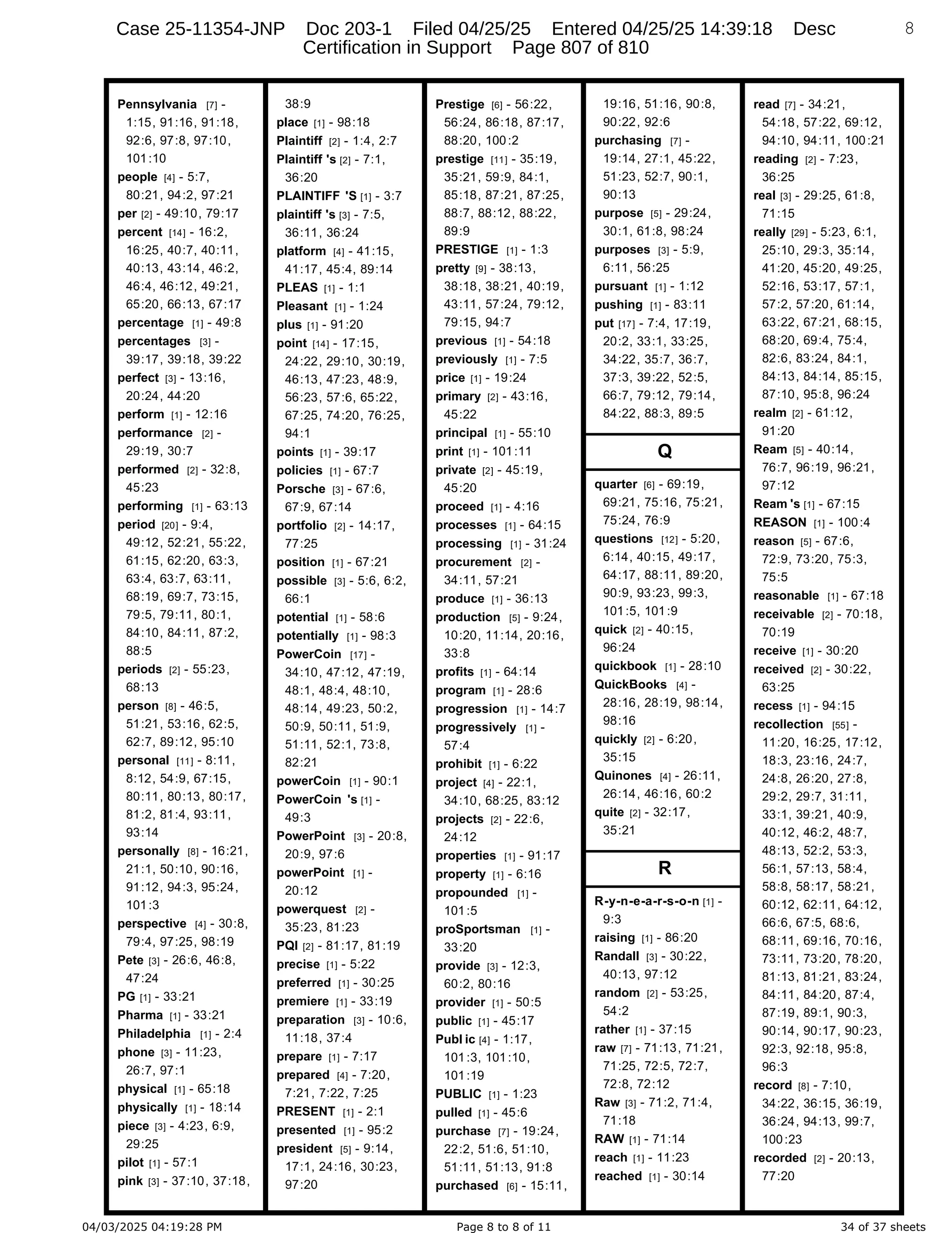 Daryl Heller Bankruptcy Court Filing (text messages and transcripts)