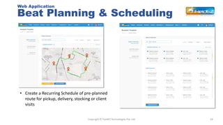 Beat Planning & Scheduling
24Copyright © FieldEZ Technologies Pvt. Ltd
Web Application
• Create a Recurring Schedule of pr...