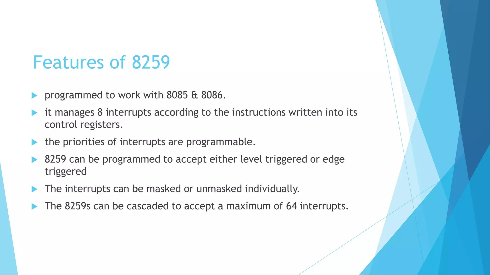 Intel 8259 - Programmable Interrupt Controller | PPTX