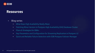 Beginner's Guide to High Availability for Postgres | PPTX