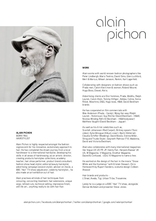 Alain Pichon Bio 2014