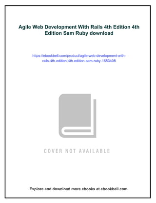 Agile Web Development With Rails 4th Edition 4th Edition Sam Ruby | PDF