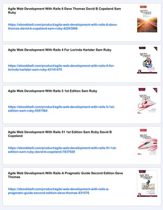 Agile Web Development With Rails 4th Edition 4th Edition Sam Ruby | PDF
