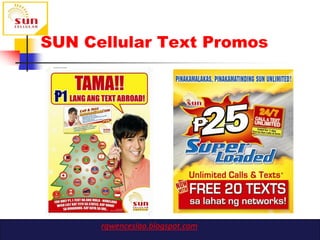 SUN Cellular Text Promos




      rgwenceslao.blogspot.com
 