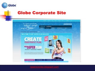 Globe Corporate Site




     rgwenceslao.blogspot.com
 
