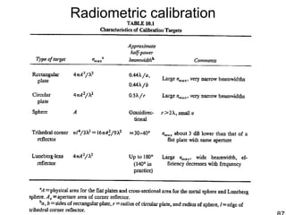 Radiometric calibration
 