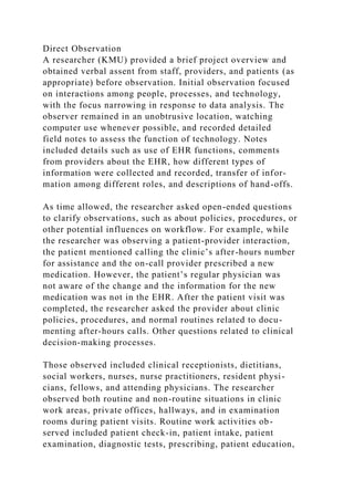 826 Unertl et al., Describing and Modeling WorkflowResearch .docx
