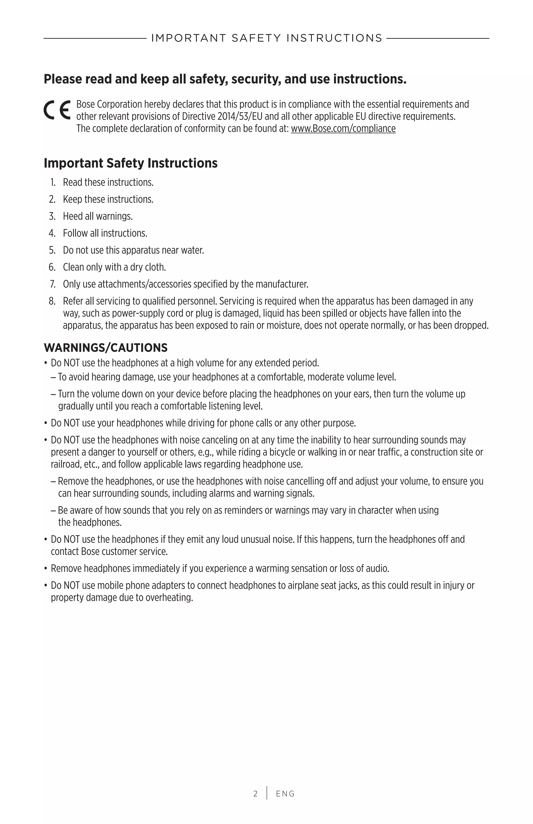 Bose NC 700 - User manual English