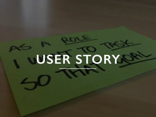 USER STORY!
 