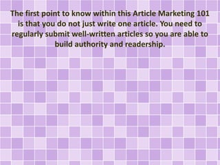 Exactly What Is Article Marketing?