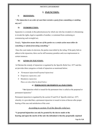 Brief Private Law Remedies in Administrative Law | PDF