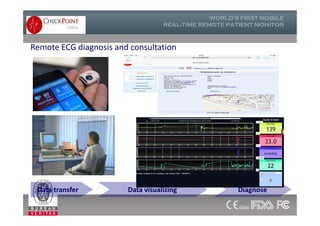 Remote ECG diagnosis and consultation
Data transfer Data visualizing Diagnose
 
