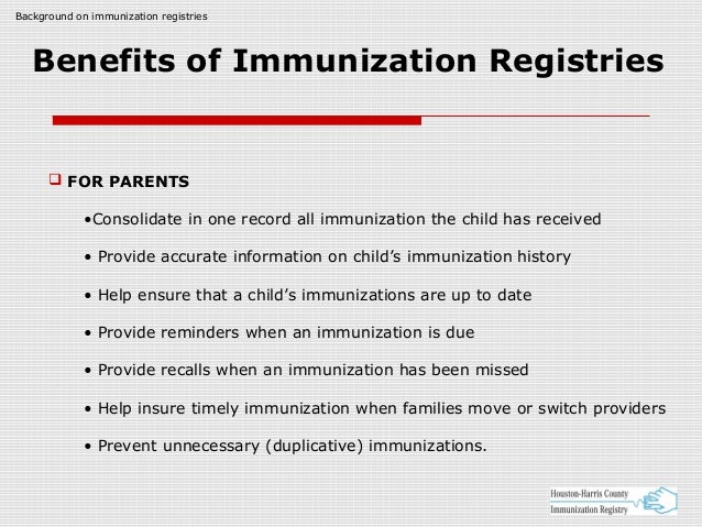 informatics assessment of an immunization registry child immunizations record