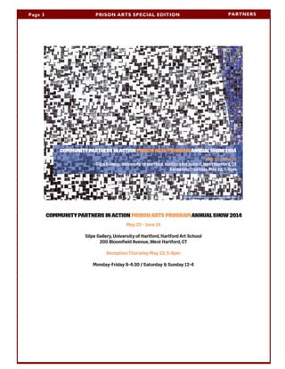 Page 3 PRISON ARTS SPECIAL EDITION PARTNERS
 