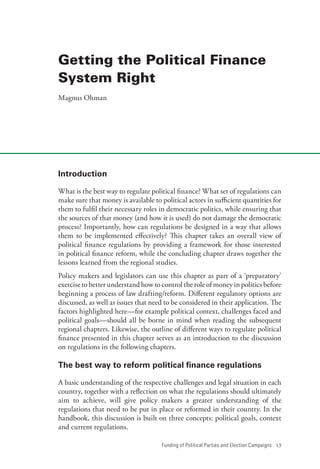 Political Goals Examples Funding Of Political Parties And Election Campaigns International Idea ...