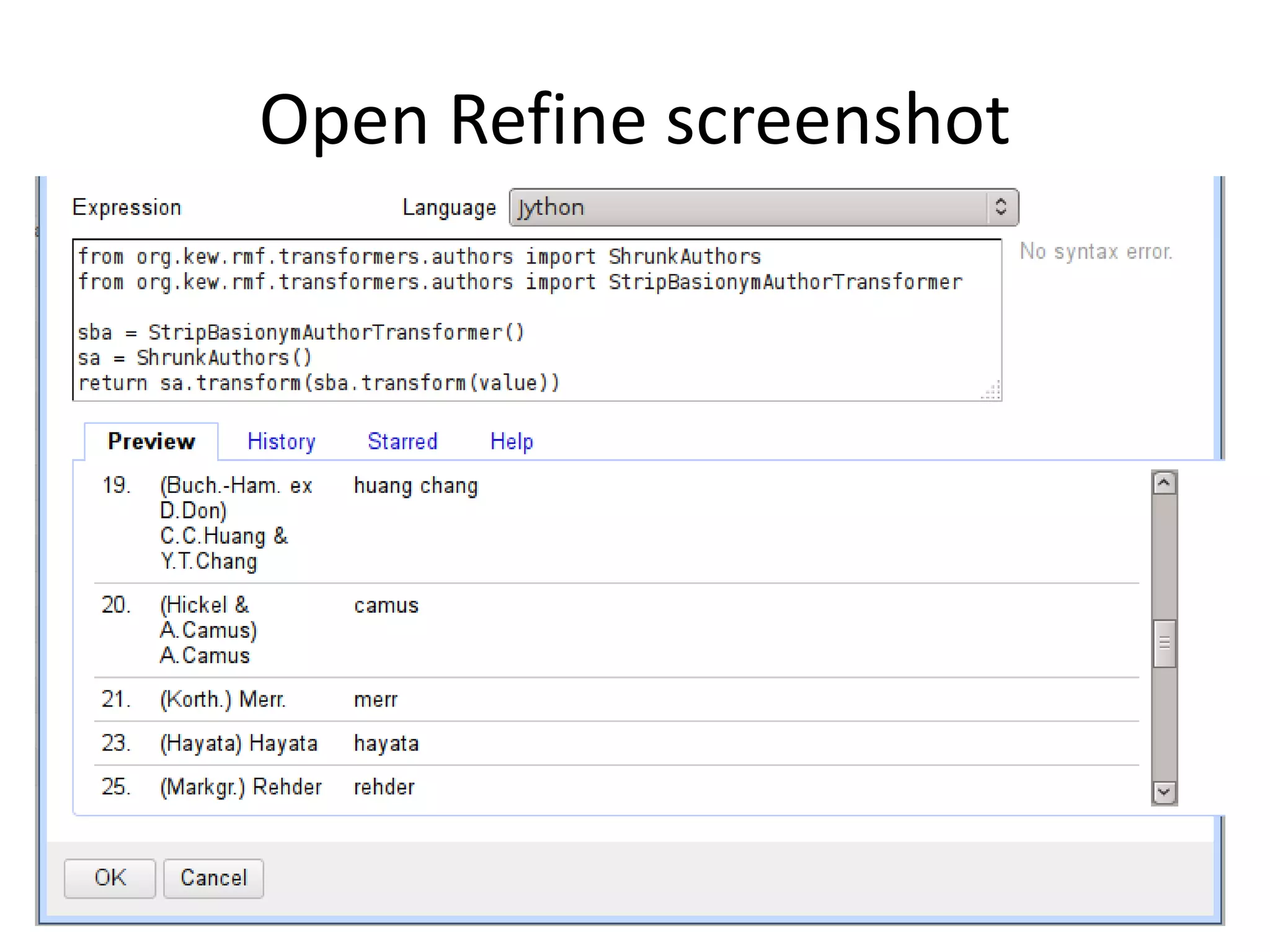 Open Refine screenshot
 