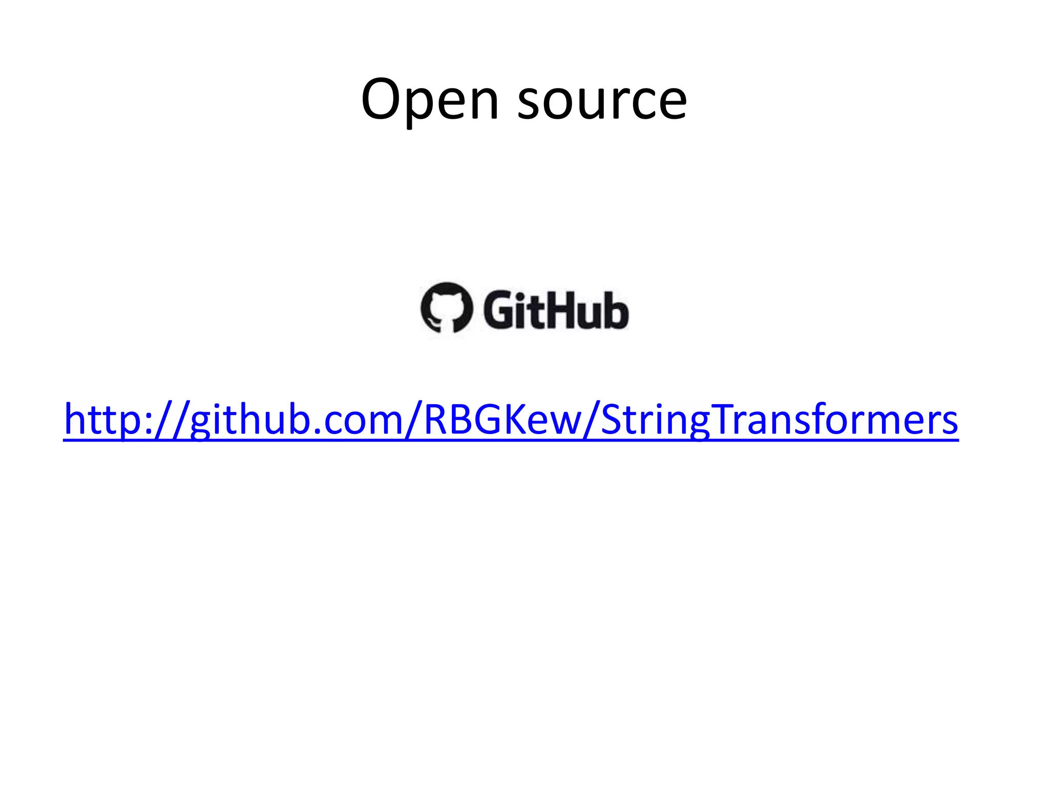 Open source
http://github.com/RBGKew/StringTransformers
 