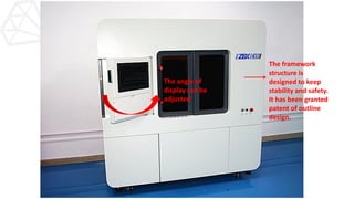 The angle of
display can be
adjusted
The framework
structure is
designed to keep
stability and safety.
It has been granted
patent of outline
design.
 