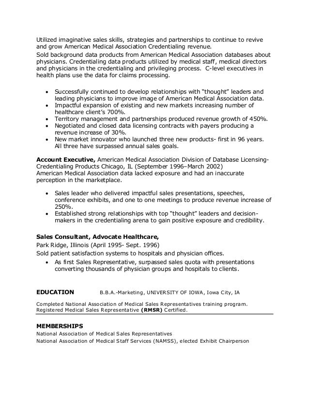 resume sales skills