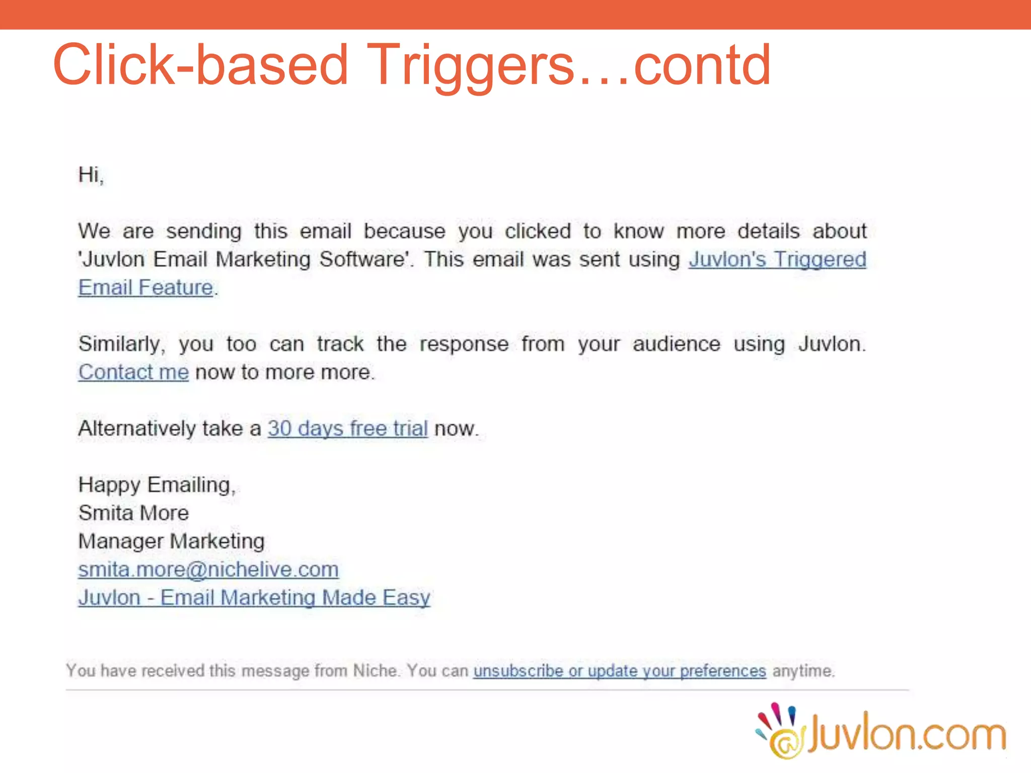 Click-based Triggers…contd
 