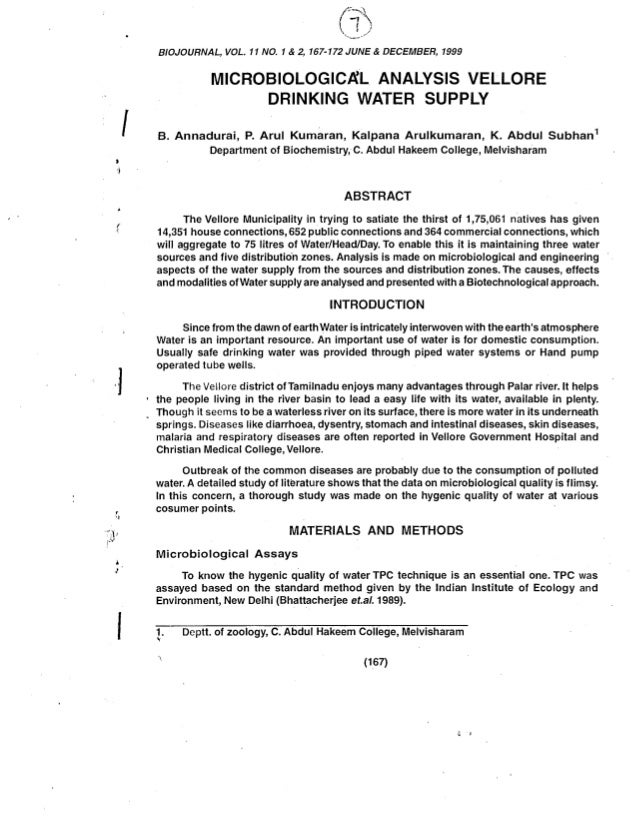 07.Microbiological Analysis of Vellore water supplies