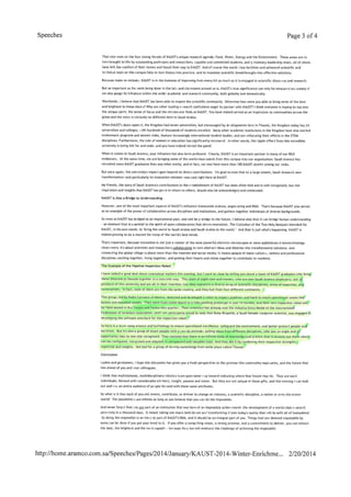 KAUST WEP - Jan 2014 - CEO Speech