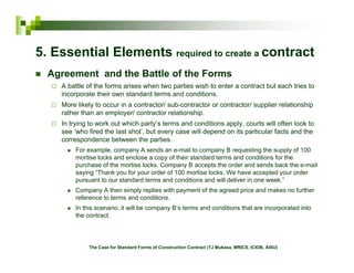 Standard Form Contracts Examples The Case for Standard Forms of Construction Contract | PDF