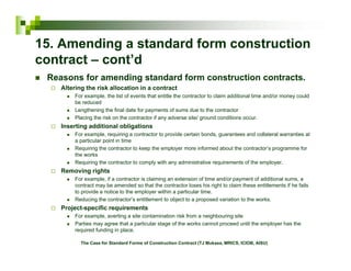 Standard Form Contracts Examples The Case for Standard Forms of Construction Contract | PDF