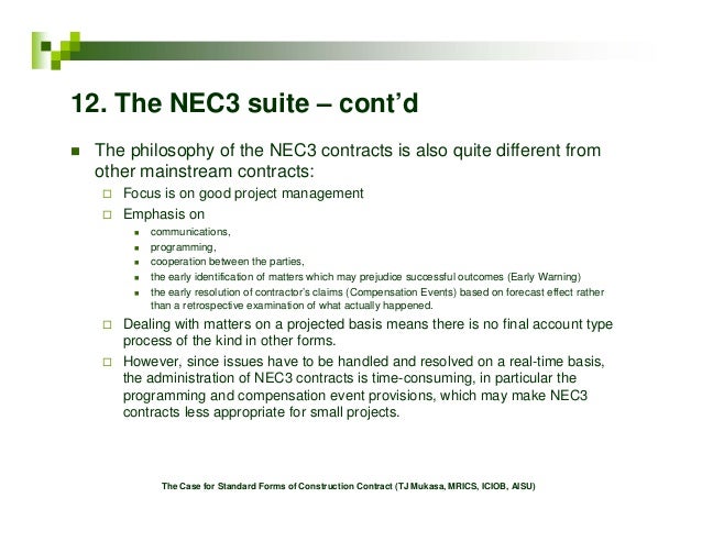 forms nec3 contract Forms for Construction of The Contract Standard Case forms nec3 contract Forms for Construction of The Contract Standard Case