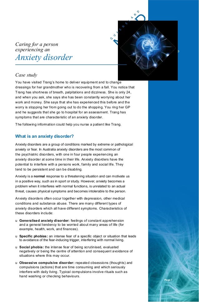 case study on generalized anxiety disorder