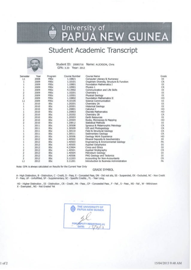Chris UPNG Transcript