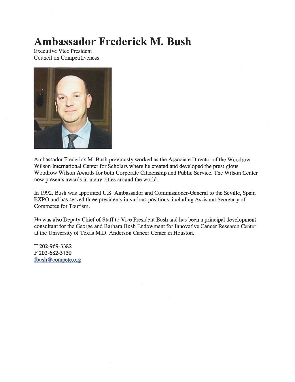 Ambassador Frederick Bush