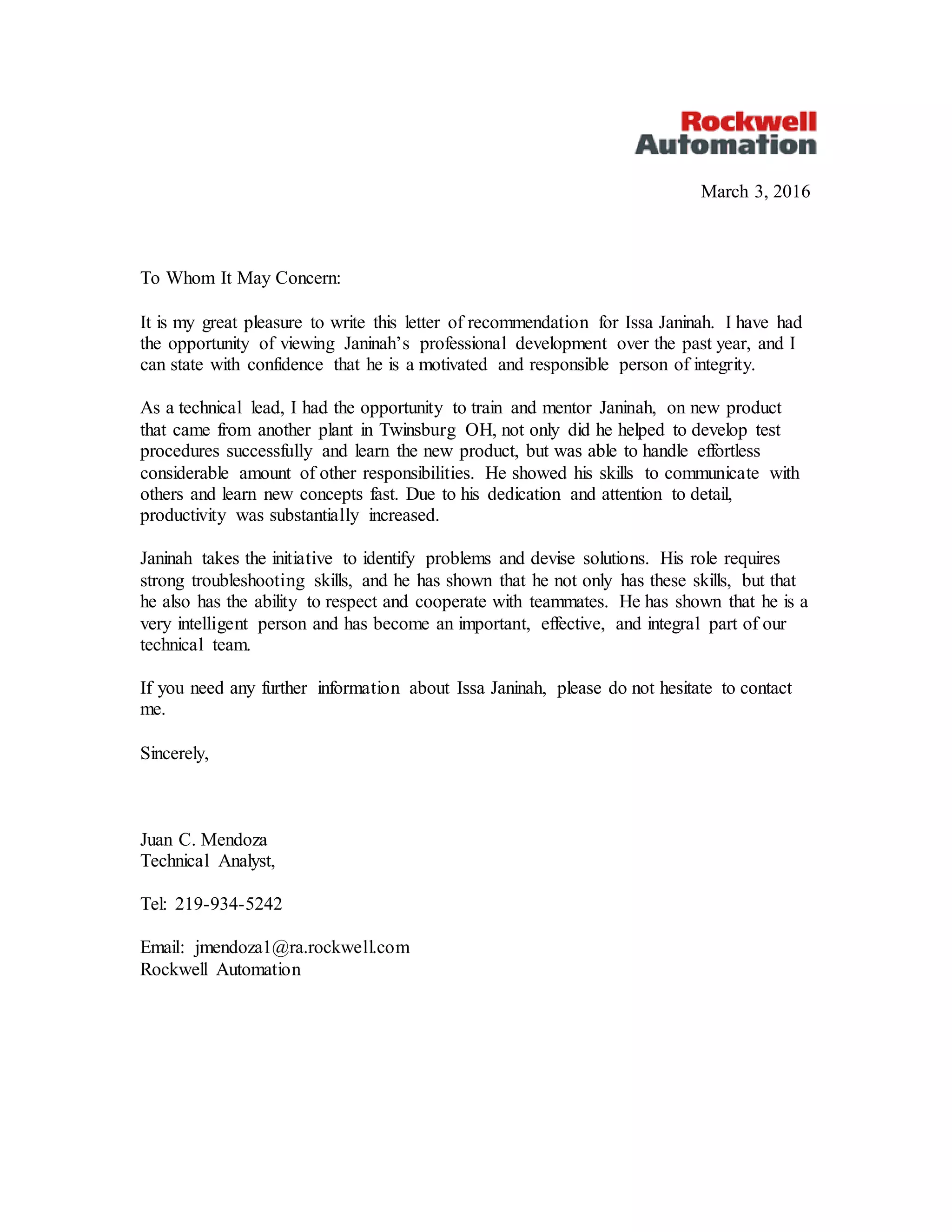 Curated visual reference: Gallery Detail: Rockwell Letter Of Recommendation