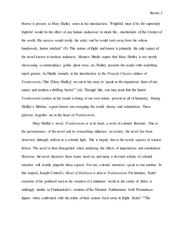 frankenstein essay introduction