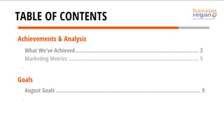 mONTHLY mARKETING rEPORT jULY