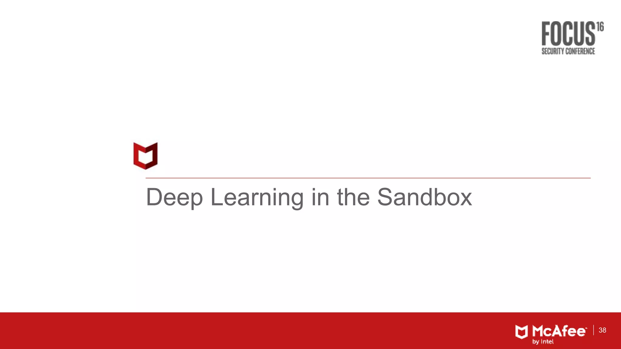 38
Deep Learning in the Sandbox
 