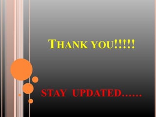 THANK YOU!!!!!
STAY UPDATED……
 