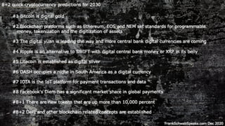 8+2 quick cryptocurrency predictions for 2030 