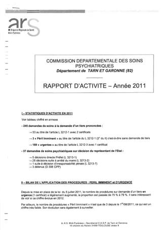 82 rapport activité cdsp 2011