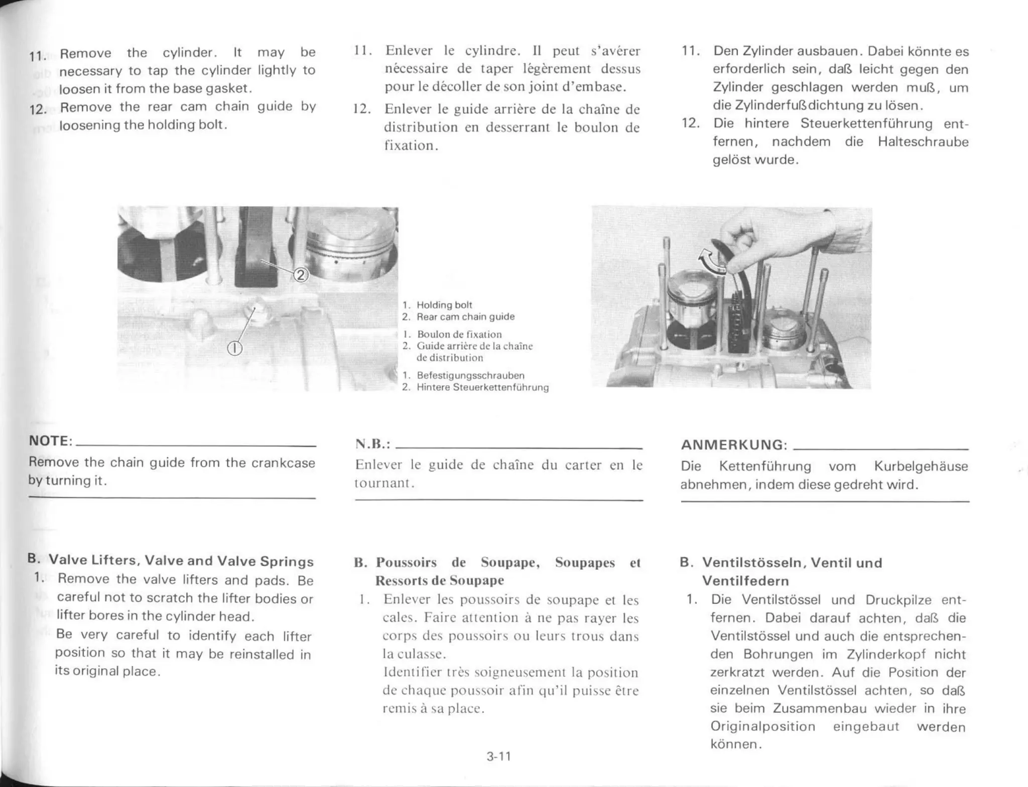 YAMAHA XS 400 1982 - service manual_chapter3_engine_overhaul_part1