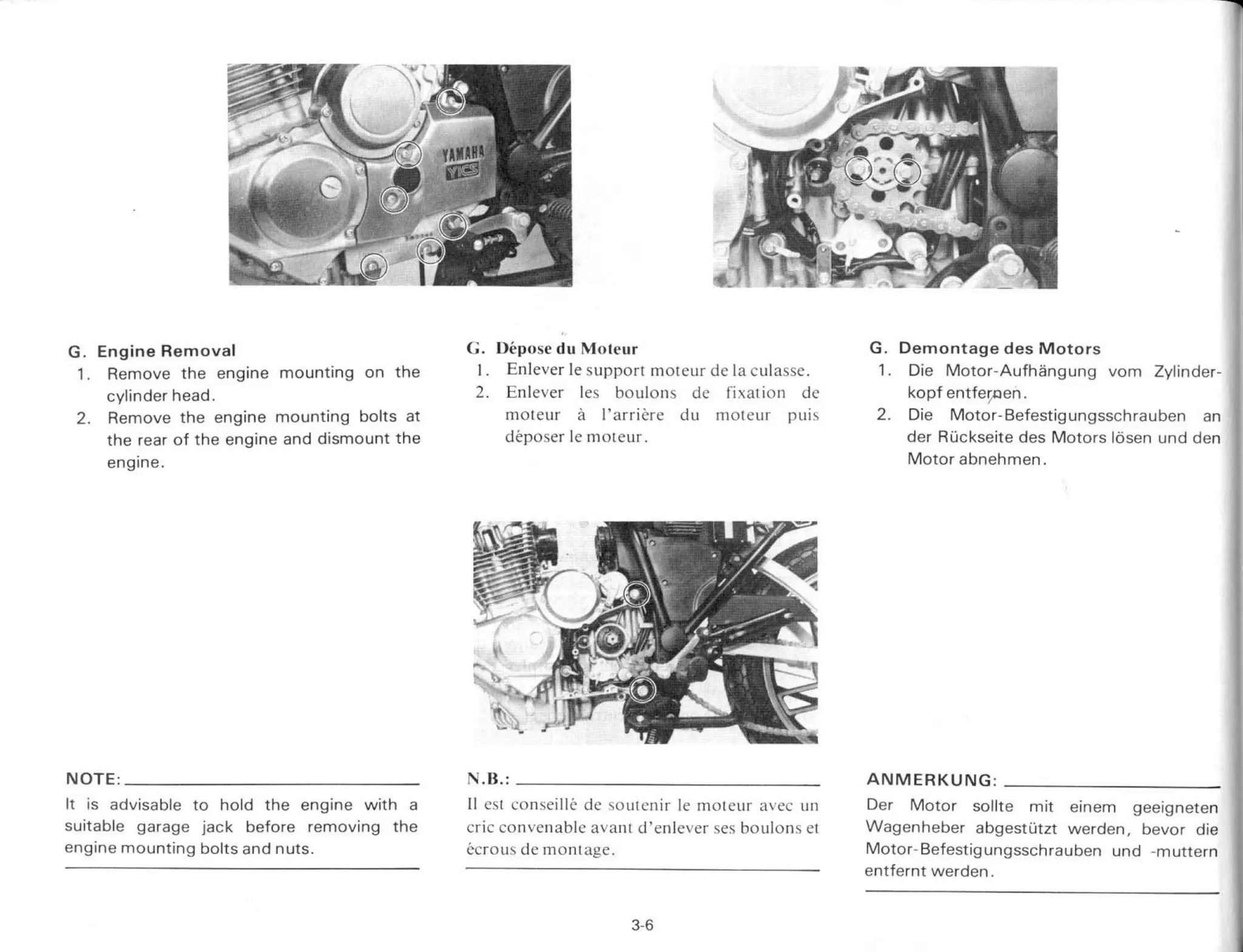 YAMAHA XS 400 1982 - service manual_chapter3_engine_overhaul_part1