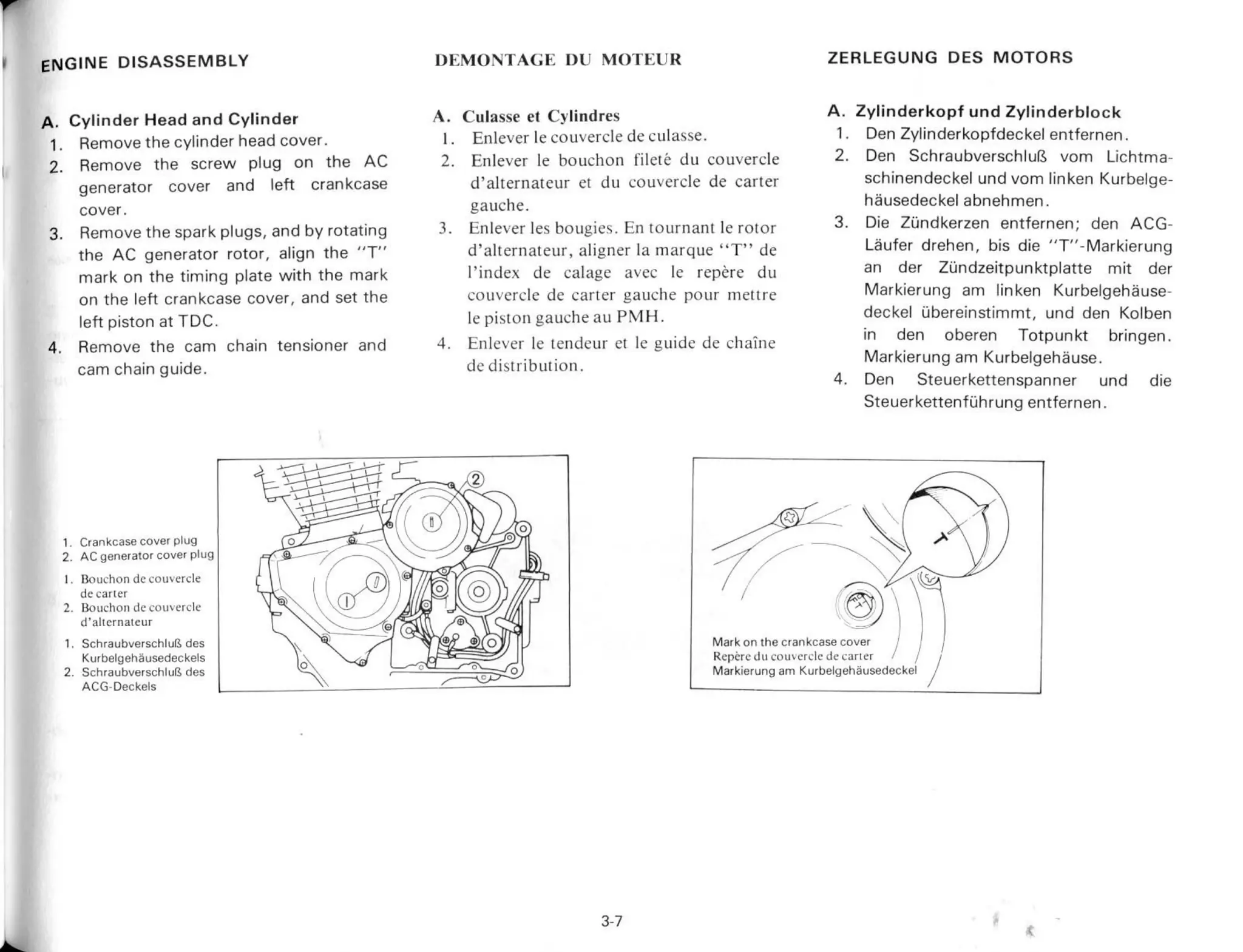 YAMAHA XS 400 1982 - service manual_chapter3_engine_overhaul_part1