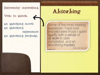Something Intesifying Examples 82 words and phrases instead of good, great and interesting + examples ...