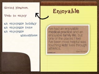82 words and phrases instead of good, great and interesting + examples ...