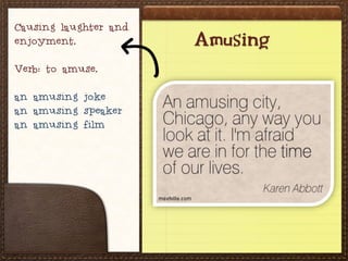 82 words and phrases instead of good, great and interesting + examples ...
